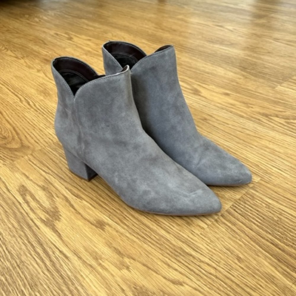 Cole Haan Elyse Gray Suede Ankle Booties Size 9